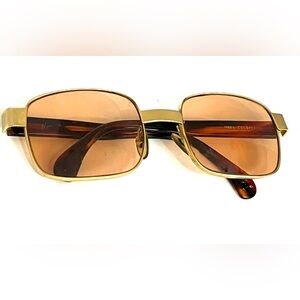 Claude Montana Vintage 80's Matte Gold Tortoise Eyeglass Frames